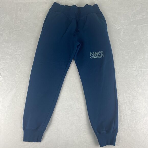 Nike Pants - Nike Jogger Sweatpants Womens Large Blue Logo Swoosh Pockets Athletic Casual